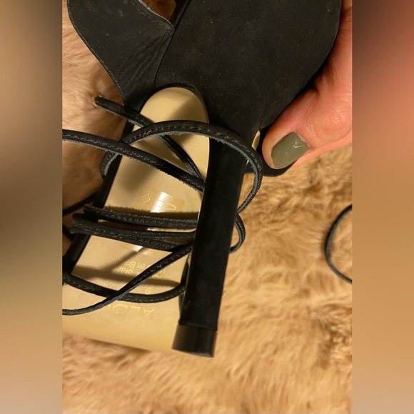 Aldo black lace up stilettos in 9 - Picture 6 of 7